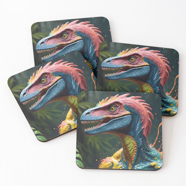 Item preview, Velociraptor Paint Splash Portrait designed and sold by TheArtOfPat.