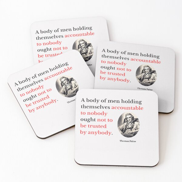 Item preview, Thomas Paine - Accountability and Trust - Historical quotes designed and sold by Rtim1230.