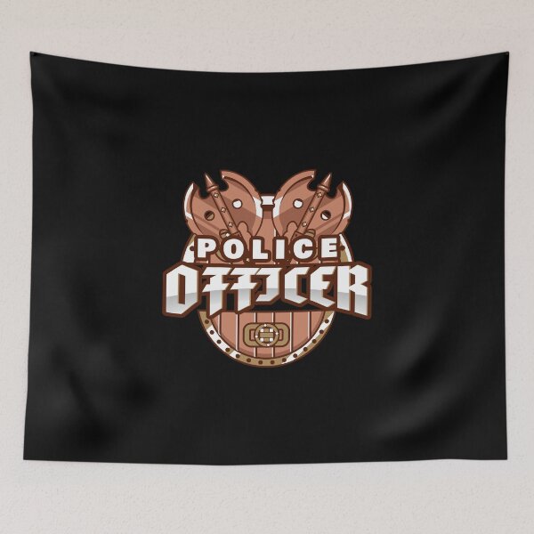 Item preview, Police Officer Design with Medieval Axe Weapon designed and sold by PRIVARSHU.