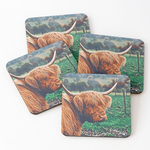 Item preview, Scottish Highland Cow Painting designed and sold by TheAnimalZ00.