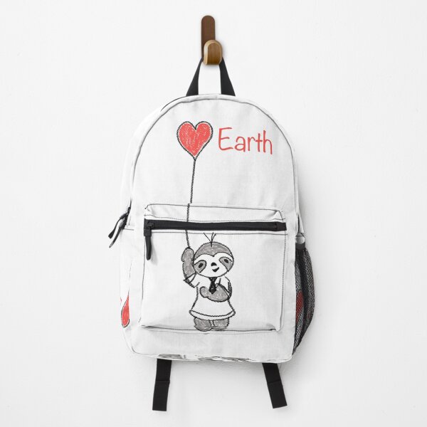 Item preview, Cute sloth loves the Earth, sloth lovers save the Earth, sloth Earth day shirt, red balloon designed and sold by K Mussack.