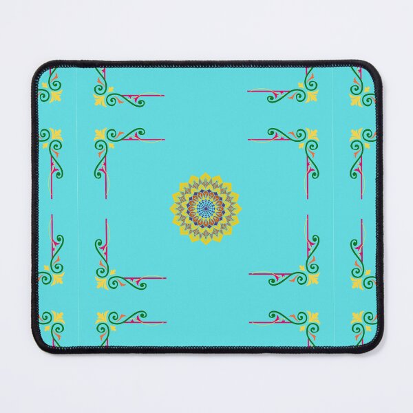 Item preview, Teal, Rangoli with beautiful corners designed and sold by Mamta Thakkar.