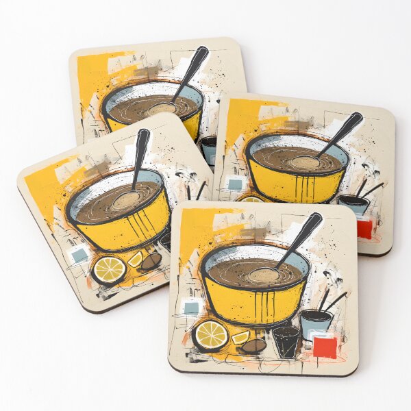 Item preview, Soulful Simplicity- Lentil Soup in Abstract Expressions Pop Art Cubism designed and sold by OlfactoART Studio.