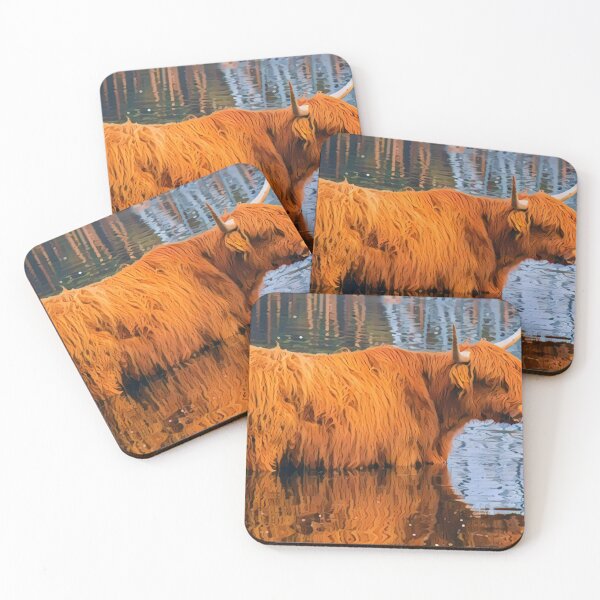 Item preview, Scottish Highland Cow In Water designed and sold by TheAnimalZ00.