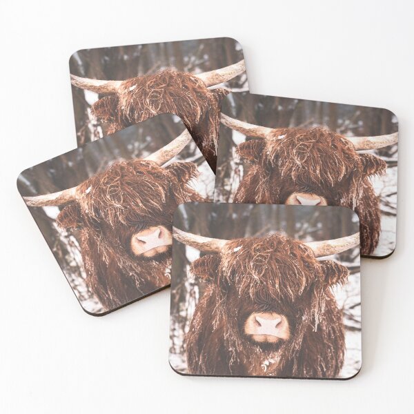 Item preview, Snowy Scottish Highland Cow  designed and sold by TheAnimalZ00.