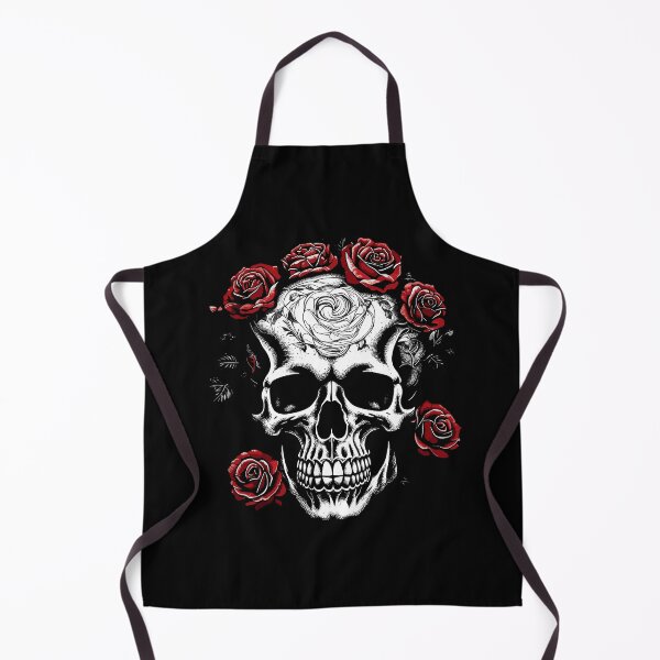 Item preview, Metalhead Skull and Red Roses designed and sold by PugD.