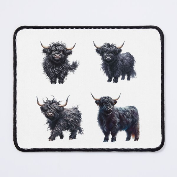 Item preview, Cute Black Highland Cows designed and sold by TheAnimalZ00.