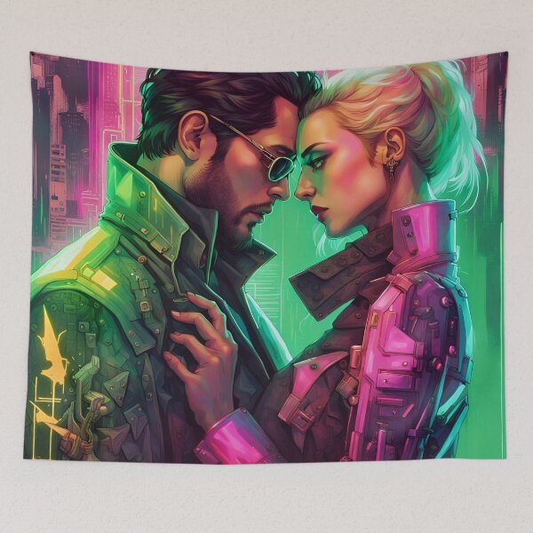 Item preview, Love in Night City designed and sold by Happy Cyberboy.