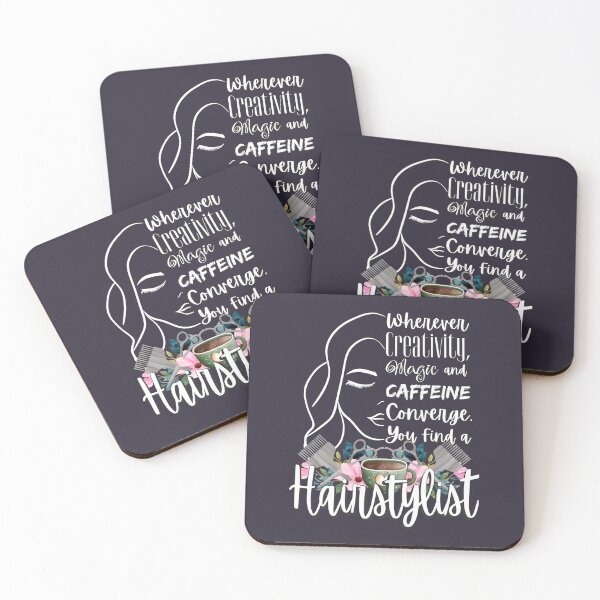Item preview, Typographic Hairstylist Quote with Flowers and Shears designed and sold by AloraDawnEve.