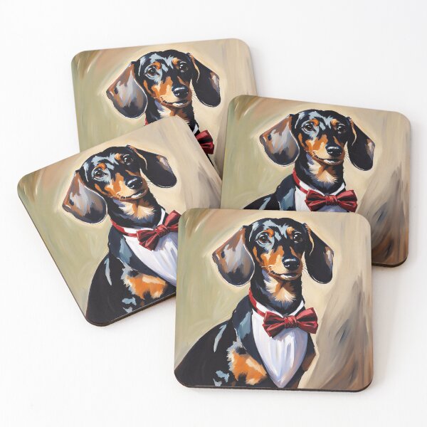 Item preview, Dachshund Dog Portrait in Bowtie designed and sold by Futurebeachbum.