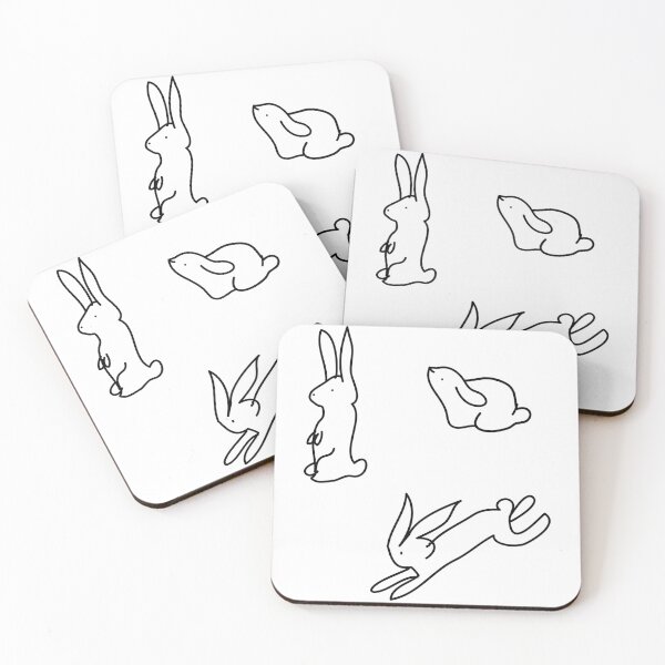 Item preview, Black and white cute bunny pattern designed and sold by fluffyfamcraft.