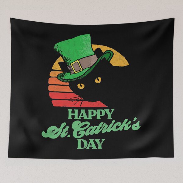 Item preview, Funny Happy St Catrick's Day 80's St Patricks Cat designed and sold by BalladOfZeus.