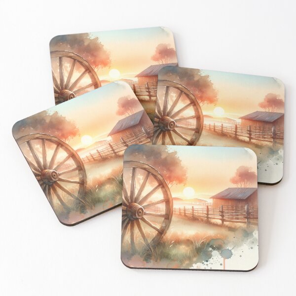 Item preview, Sunrise Wagon Wheel - Beautiful Watercolor designed and sold by DepictionDesign.