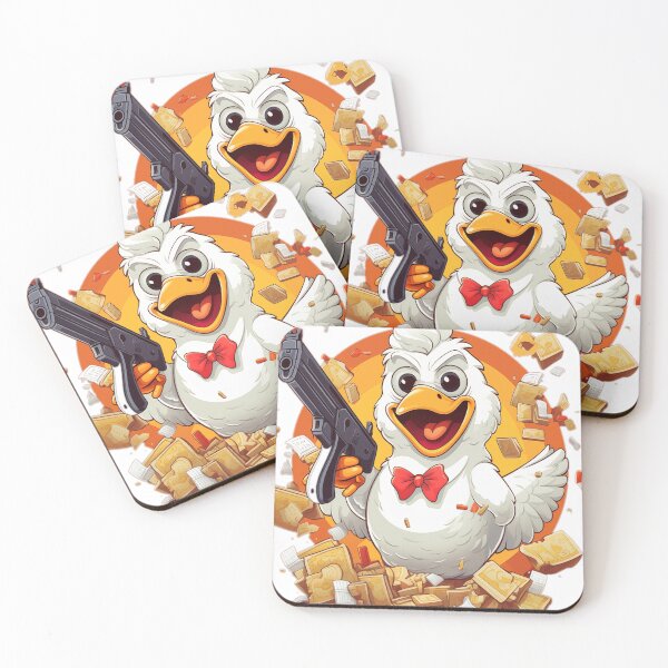 Item preview, "Cheeky Chicken Money Shoot: Cartoonish Fun and Mischief in Graphic Illustration" designed and sold by Huycao211.