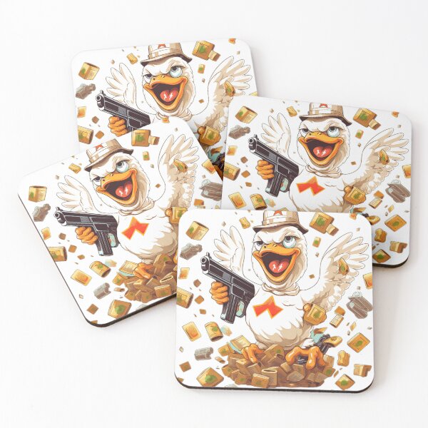 Item preview, "Cheeky Chicken Money Shoot: Cartoonish Fun and Mischief in Graphic Illustration" designed and sold by Huycao211.