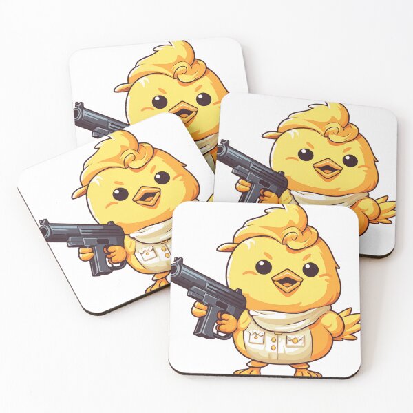 Item preview, "Cheeky Chicken Money Shoot: Cartoonish Fun and Mischief in Graphic Illustration" designed and sold by Huycao211.
