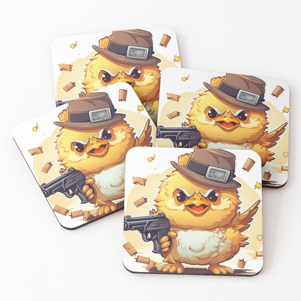 Item preview, "Cheeky Chicken Money Shoot: Cartoonish Fun and Mischief in Graphic Illustration" designed and sold by Huycao211.