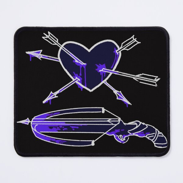Item preview, Heart And Crossbow Pattern - Blue designed and sold by CherryCatDraws.