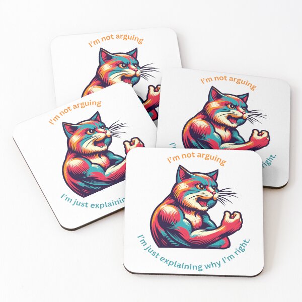 Item preview, Colorful Sarcastic Cat Design - Witty Feline with Humorous Quote designed and sold by ArtbotsGallery.