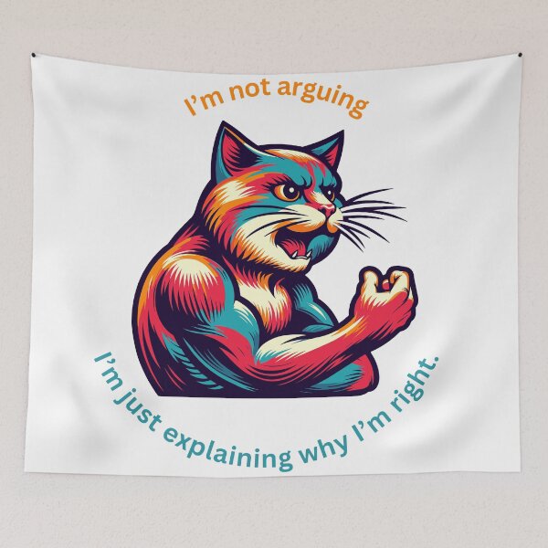 Item preview, Colorful Sarcastic Cat Design - Witty Feline with Humorous Quote designed and sold by ArtbotsGallery.