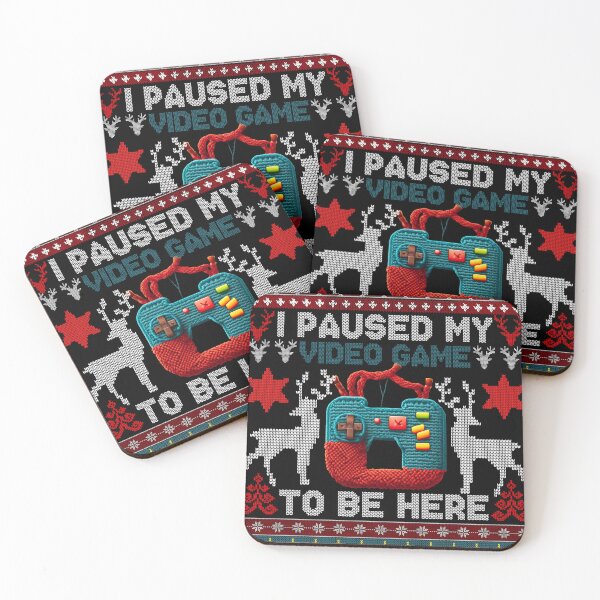 Item preview, I Paused My Game to Be Here Funny Video Gamer Ugly Christmas sweater designed and sold by Hussain Shirts.