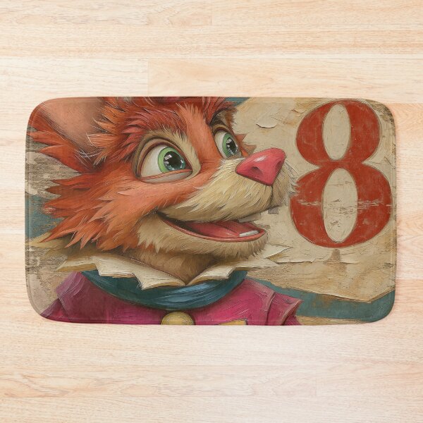Item preview, Fox figurine with the number 8 designed and sold by Sp3ctrumOfColor.