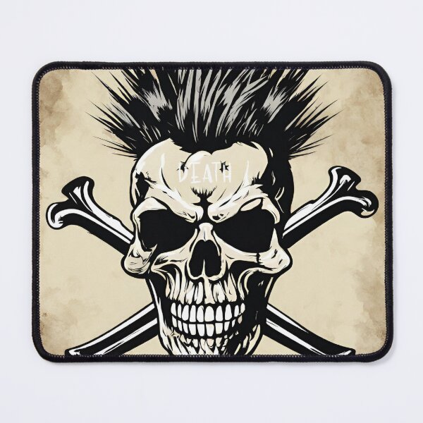 Item preview, Punk Rock Skull with Mohawk designed and sold by inkArtistryfine.