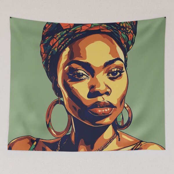 Item preview, Halima Pop Art Portrait designed and sold by Yzakreativ.