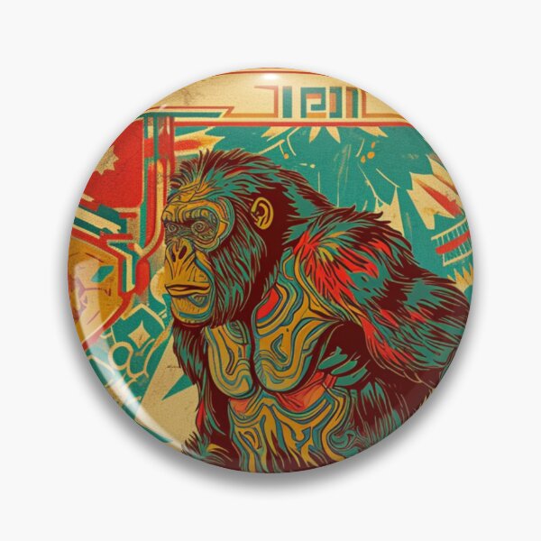 Item preview, Majestic Primate: Tribal Gorilla Artwork designed and sold by Nicholas Panek.