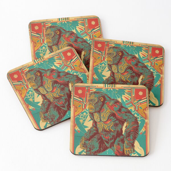 Item preview, Majestic Primate: Tribal Gorilla Artwork designed and sold by Nicholas Panek.