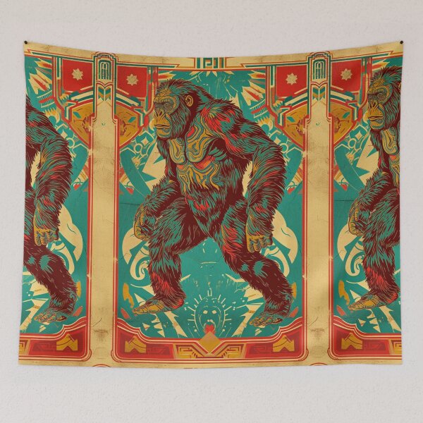Item preview, Majestic Primate: Tribal Gorilla Artwork designed and sold by Nicholas Panek.