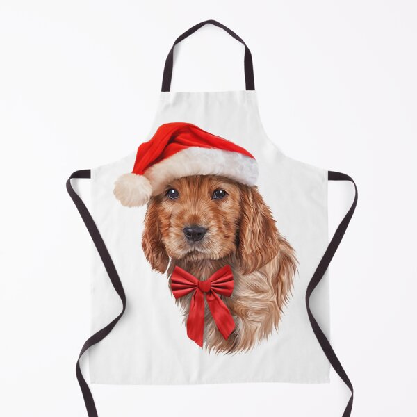 Item preview, Drawing dog  English Cocker Spaniel in red hat of Santa Claus  designed and sold by bonidog.