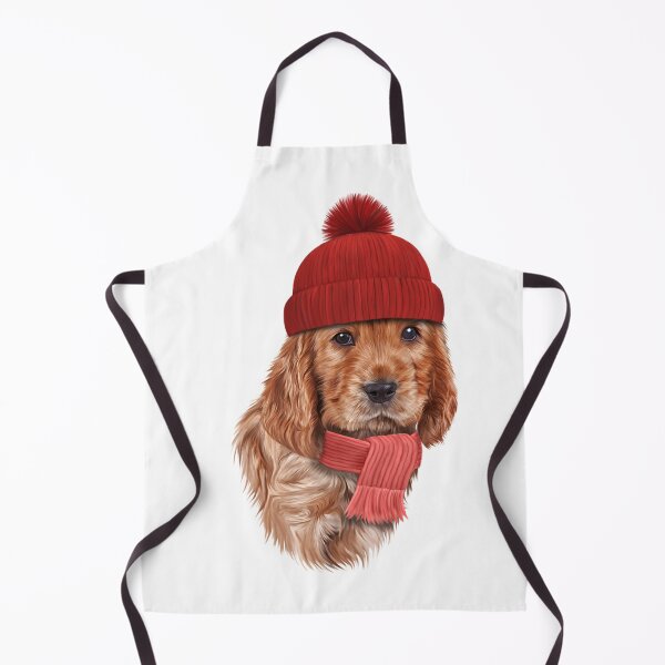Item preview, Drawing dog English Cocker Spaniel in hat and scarf designed and sold by bonidog.