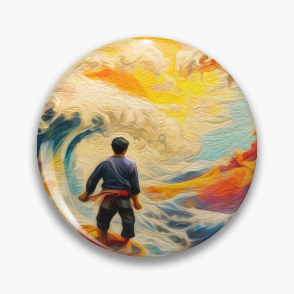 Item preview, Man Surfing Great Waves of Color designed and sold by ArtOfStormgod.
