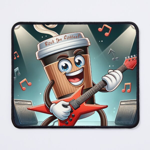 Item preview, Rockstar Coffee Cup Character Illustration designed and sold by inkArtistryfine.