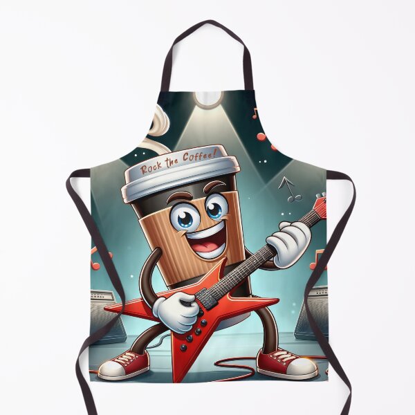 Item preview, Rockstar Coffee Cup Character Illustration designed and sold by inkArtistryfine.
