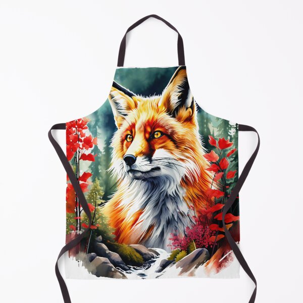 Artikelvorschau, Rotfuchs-Aquarellwald, Laub, Bäume, Wildtiere, Tiere entworfen und verkauft von BirdsnStuff.