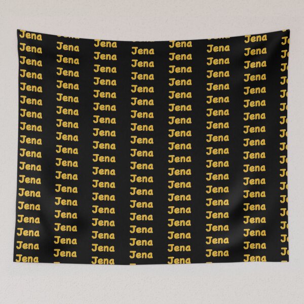 Item preview, Golden Balloon Jena Name Label (Black) designed and sold by NormadWorld.