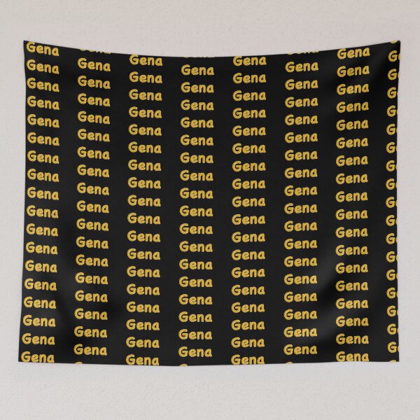 Item preview, Golden Balloon Gena Name Label (Black) designed and sold by NormadWorld.