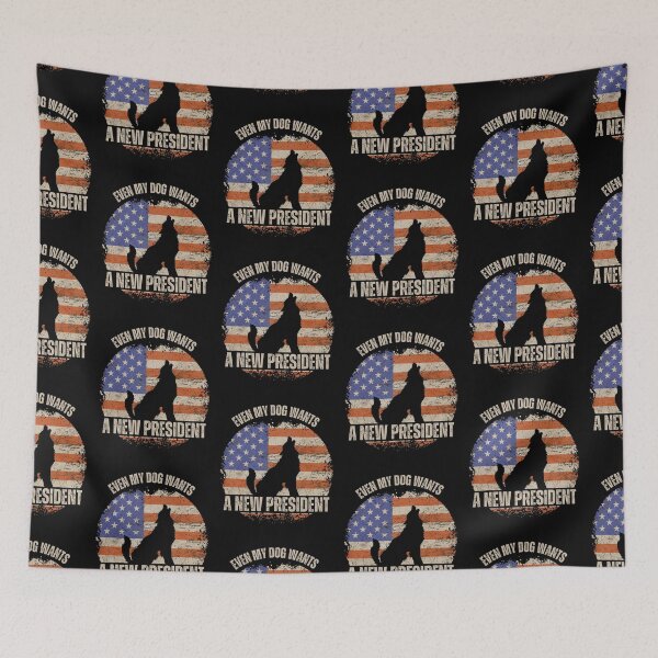 Item preview, Alaskan Malamute Dog President US Flag | Dog wants New US President designed and sold by Jungle Hub.