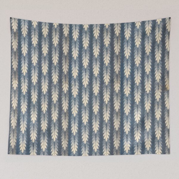 Item preview, Paisley Lace Fabric Pattern in Blue and Cream designed and sold by Aroncross111.