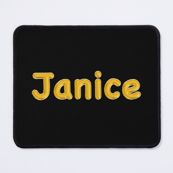 Item preview, Golden Balloon Janice Name Label (Black) designed and sold by NormadWorld.