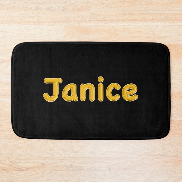 Item preview, Golden Balloon Janice Name Label (Black) designed and sold by NormadWorld.