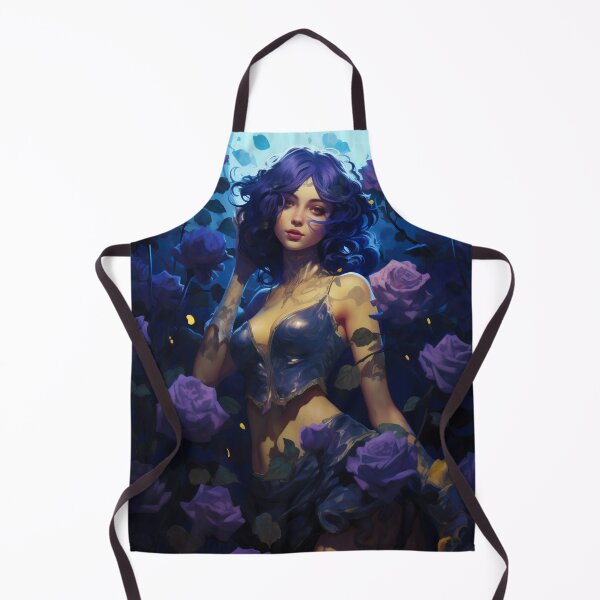 Item preview, Midnight Bloom: A Portrait Amidst Lavender Roses designed and sold by oanaunciuleanu.