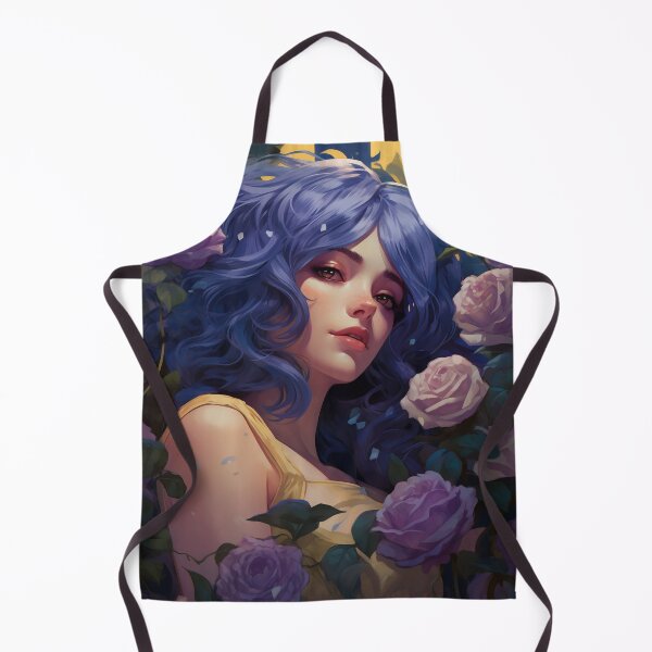 Item preview, Midnight Bloom: A Portrait Amidst Lavender Roses designed and sold by oanaunciuleanu.