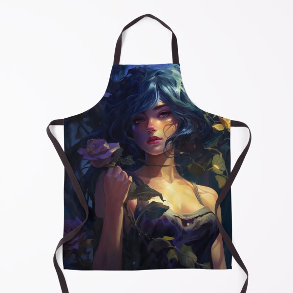 Item preview, Midnight Bloom: A Portrait Amidst Lavender Roses designed and sold by oanaunciuleanu.