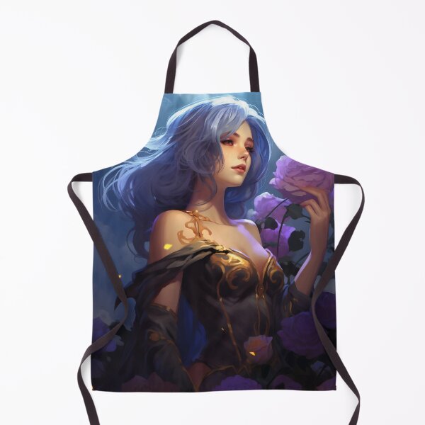 Item preview, Midnight Bloom: A Portrait Amidst Lavender Roses designed and sold by oanaunciuleanu.