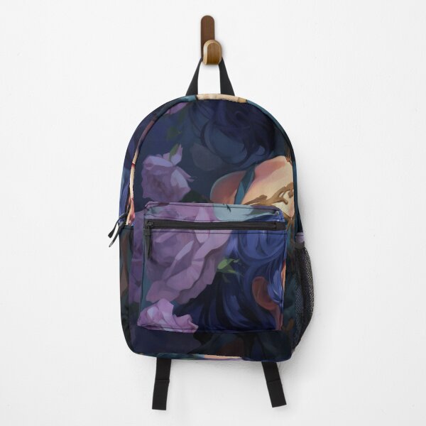 Item preview, Midnight Bloom: A Portrait Amidst Lavender Roses designed and sold by oanaunciuleanu.