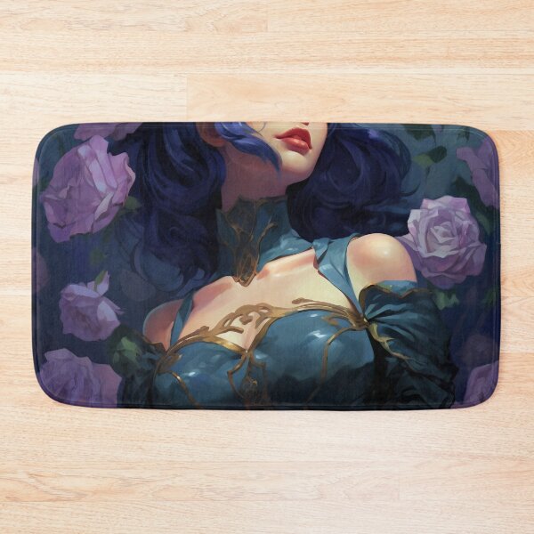 Item preview, Midnight Bloom: A Portrait Amidst Lavender Roses designed and sold by oanaunciuleanu.