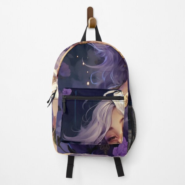 Item preview, Midnight Bloom: A Portrait Amidst Lavender Roses designed and sold by oanaunciuleanu.